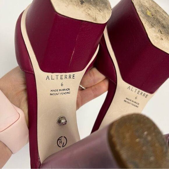 ALTERRE Malbec Metallic Platform heels Sz 6 - Picture 3 of 10